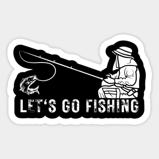 Let's Go Fishing Sticker